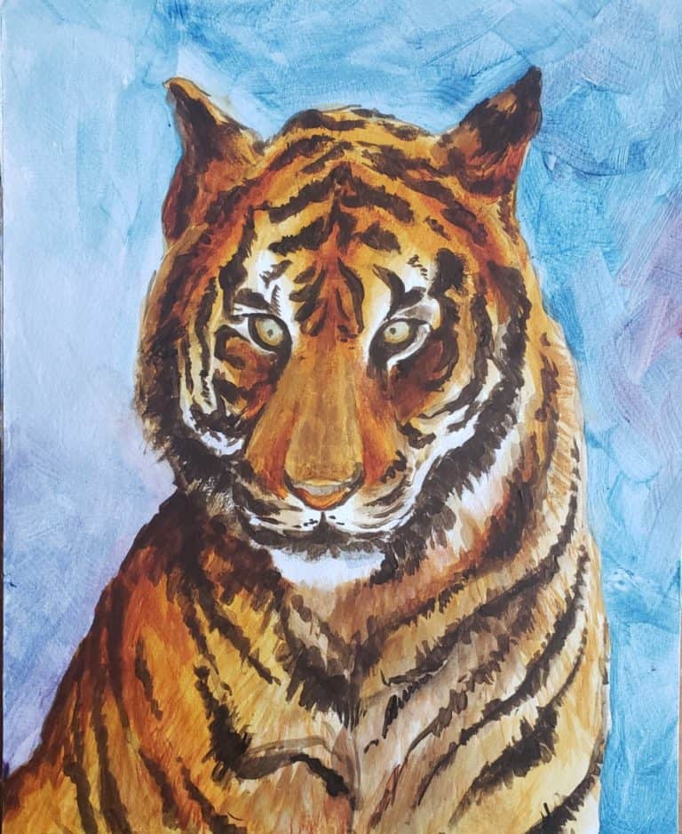 How To Create A Tiger Acrylic Painting (2023)